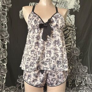 Adult themed silk pajamas